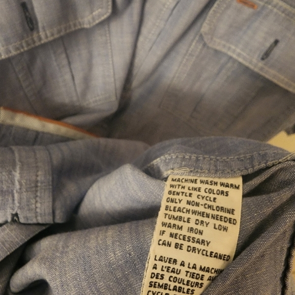 Tommy Bahama Jeans Blue Denim Style Button-down Shirt Mens sz XL - Picture 9 of 11